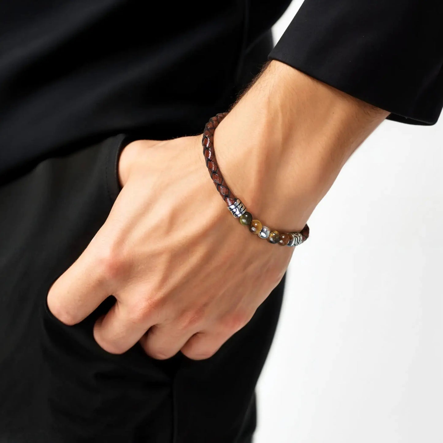 Brown leather bracelet Japanese Melody