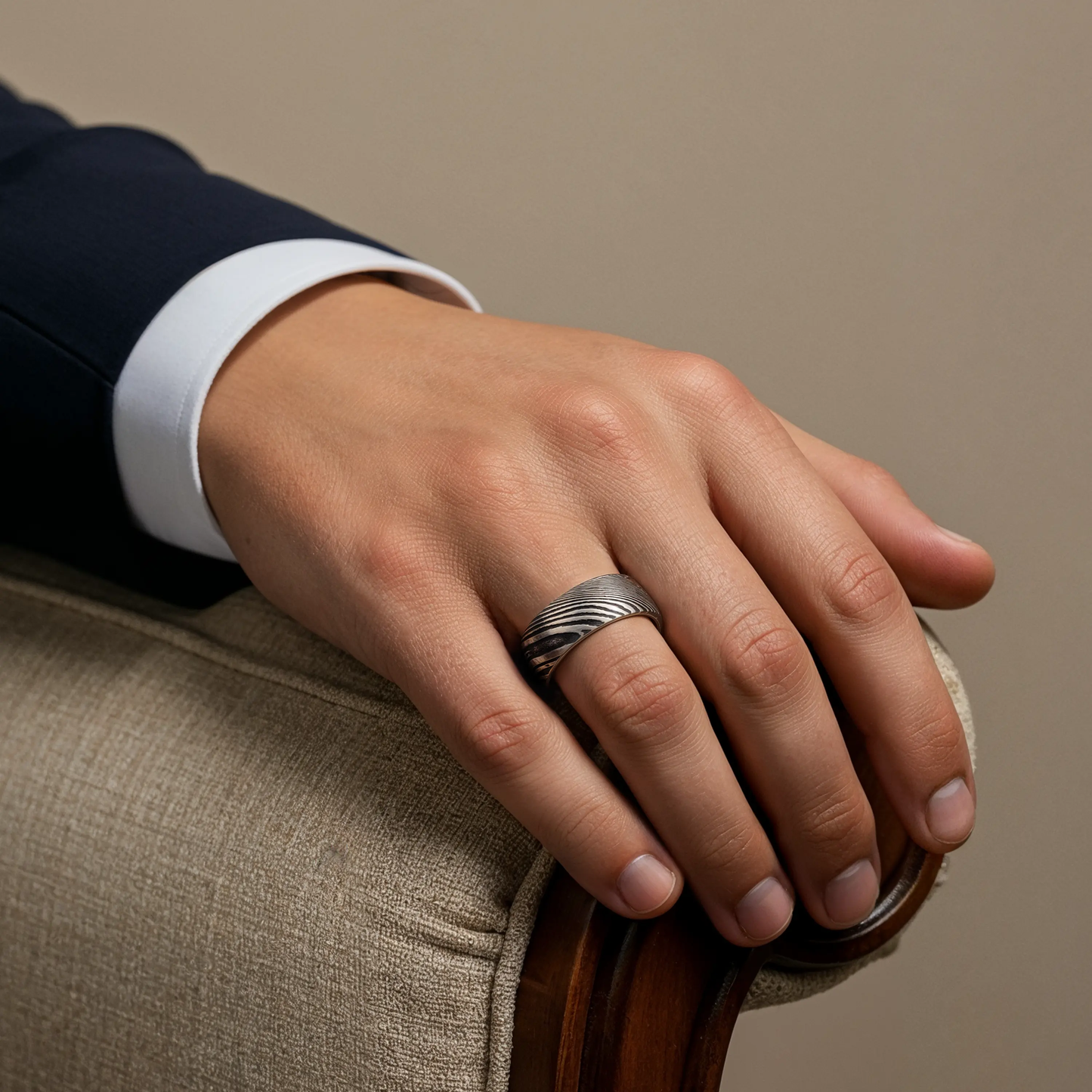 TAKARA — Damascus & Oak Ring Japanese Melody