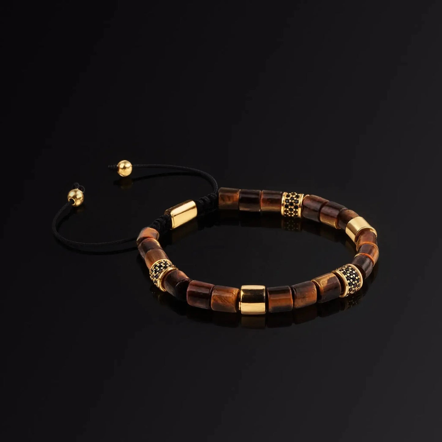 Tiger's eye man's bracelet Japanese Melody