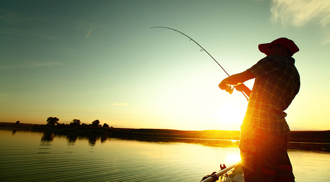 Man is fishing 