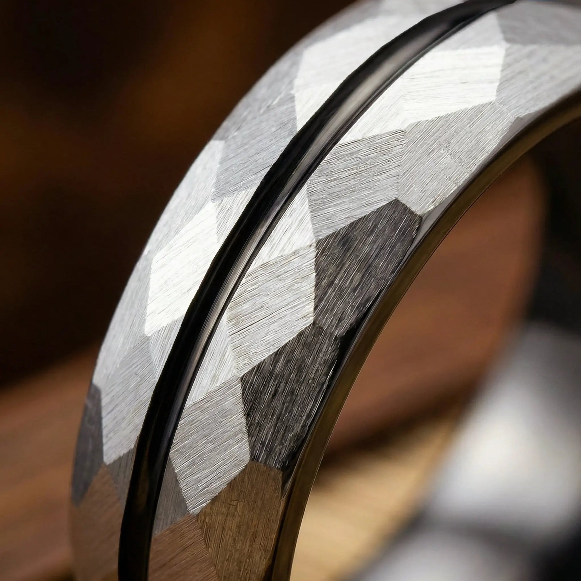 SATORI — Platinum Faceted Ring Japanese Melody