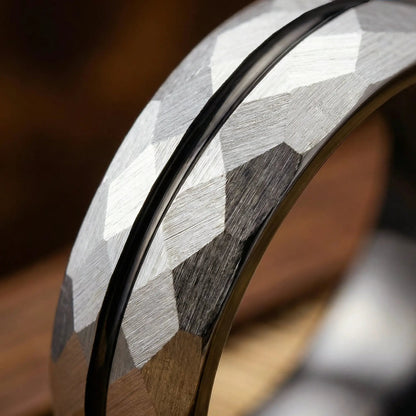 SATORI — Platinum Faceted Ring Japanese Melody