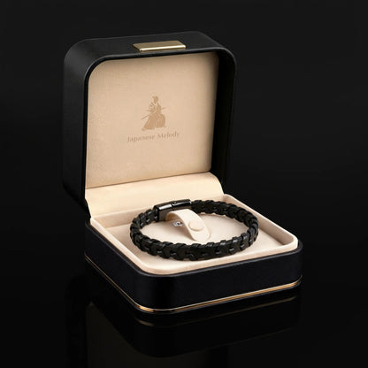 KOKORO — Black Leather Bracelet Leonardo’s Leather