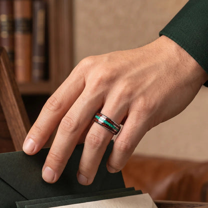 EMERALD — Green Opal & Oak Ring Sands of Orion