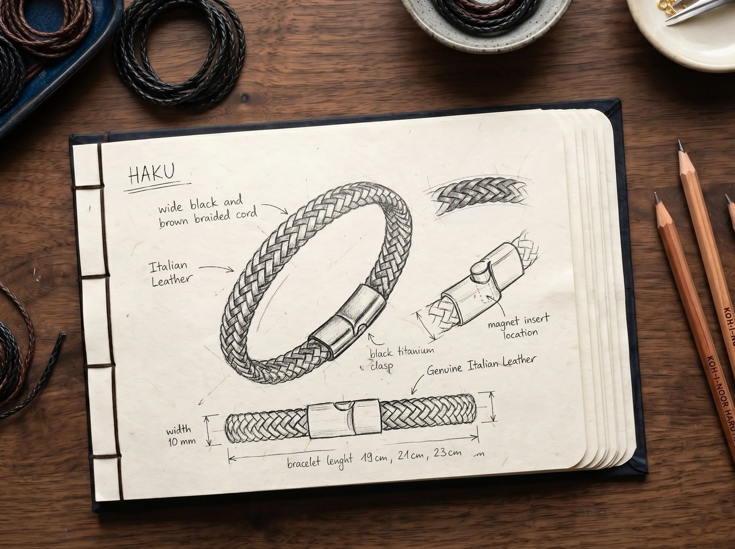 HAKU — Leather Bracelet Leonardo’s Leather