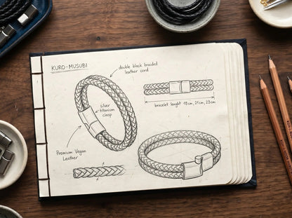 KURO-MUSUBI — Double Braided Bracelet Leonardo’s Leather
