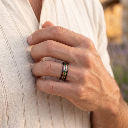 MIDORI no MICHI — Moss Agate & Oak Ring Terra Michiki