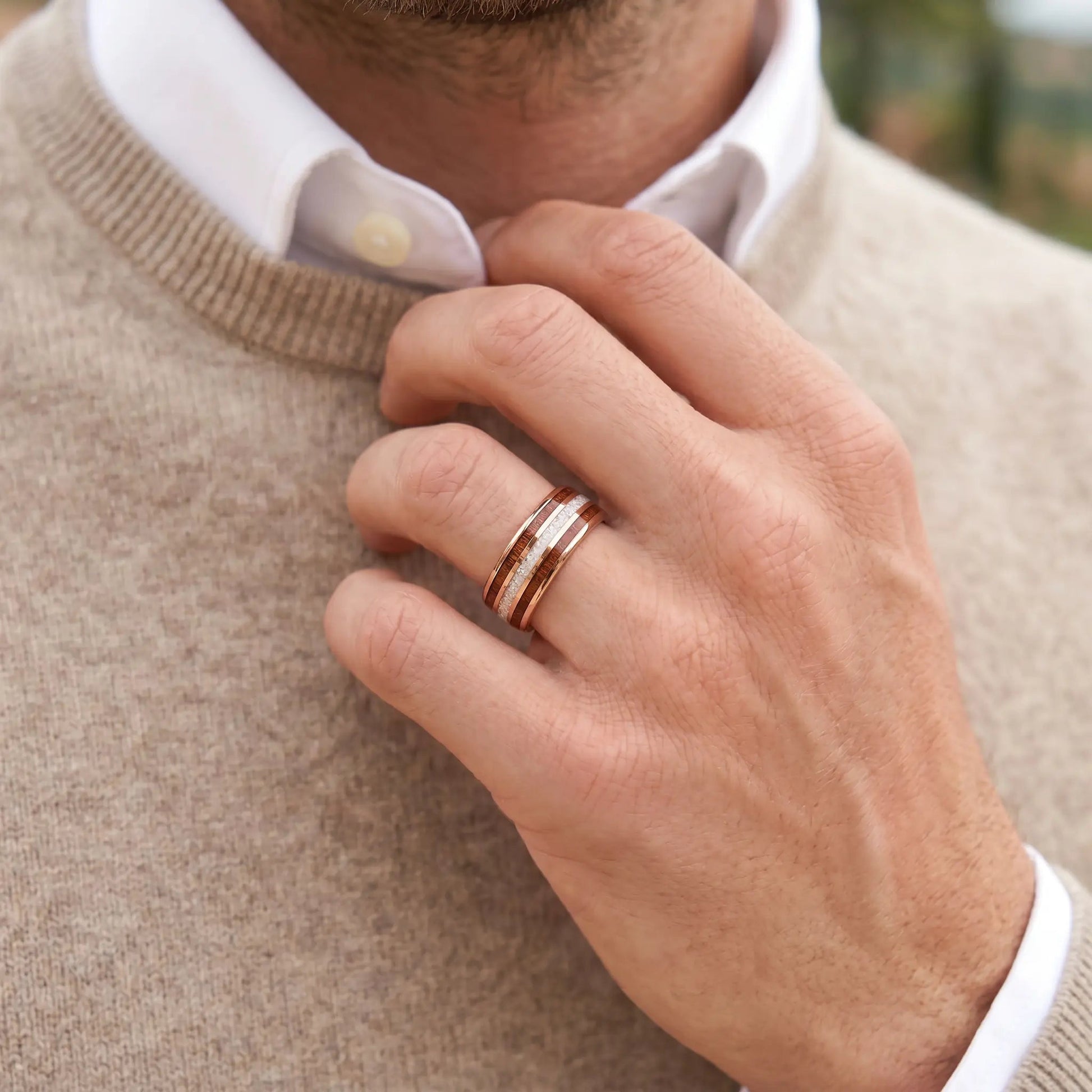 MIKADO — Crushed Pearl & Koa Wood Ring Japanese Melody
