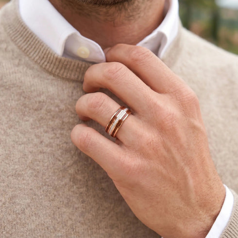 MIKADO — Crushed Pearl & Koa Wood Ring Japanese Melody