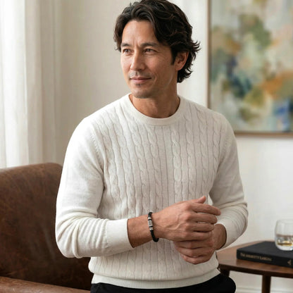 MUSUBI — Titanium & Leather Bracelet Leonardo’s Leather