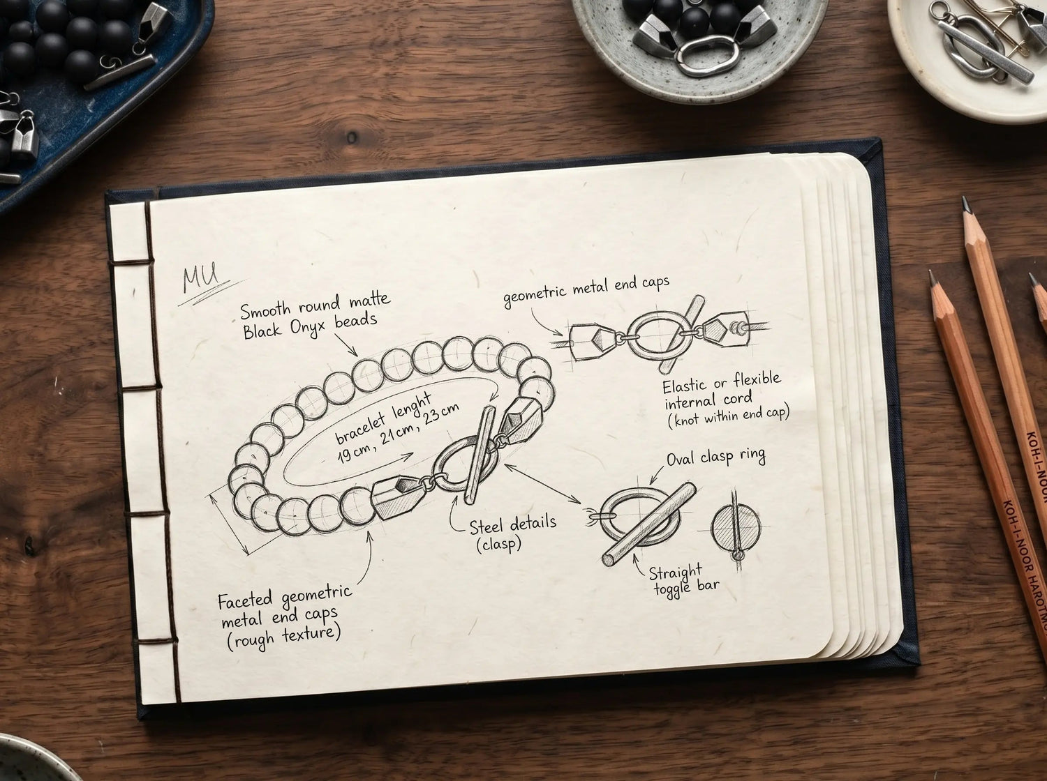 MU — Black Onyx Bracelet Japanese Melody