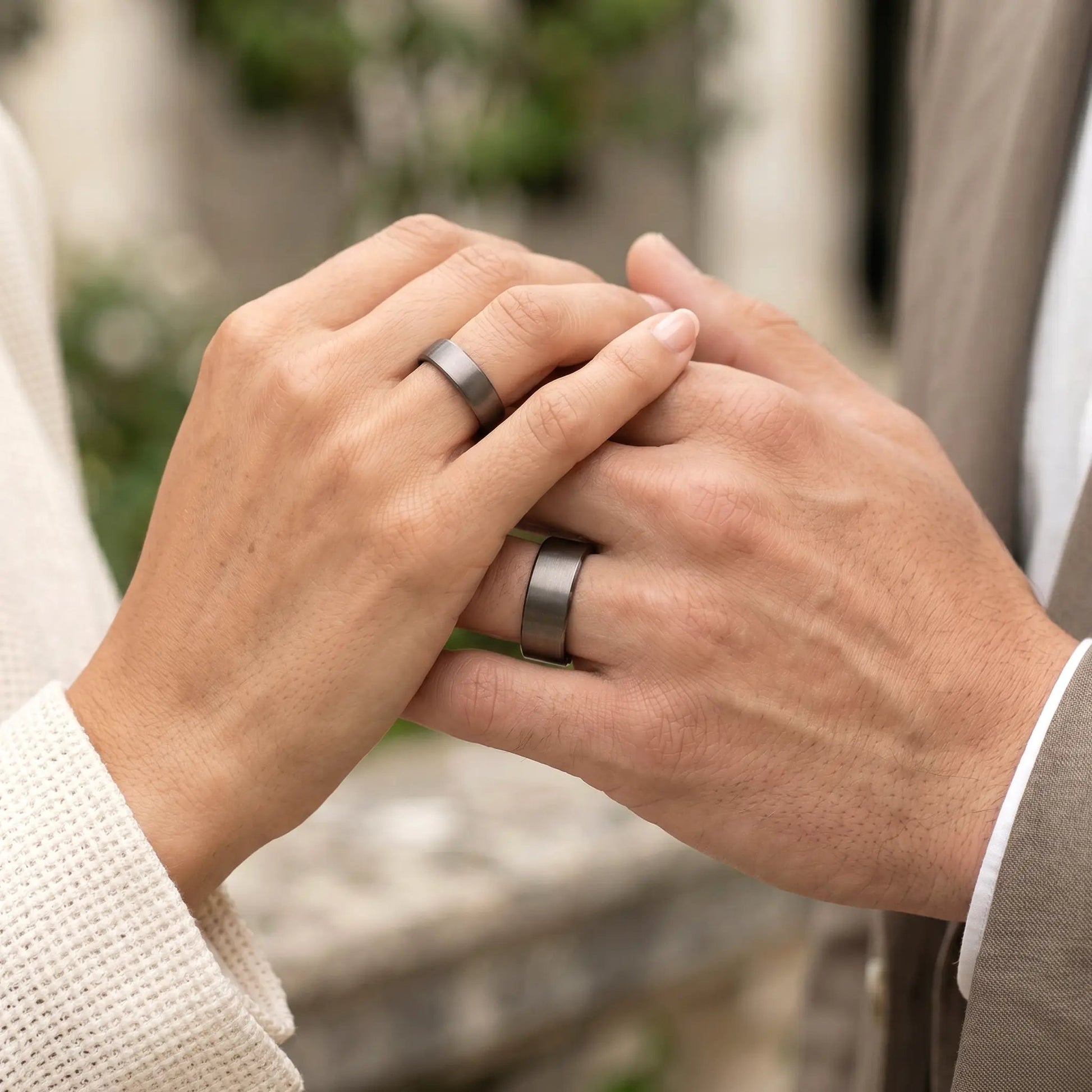 Sakura Wood Couple Ring Set - Unique Wooden Jewelry – Japanese Melody