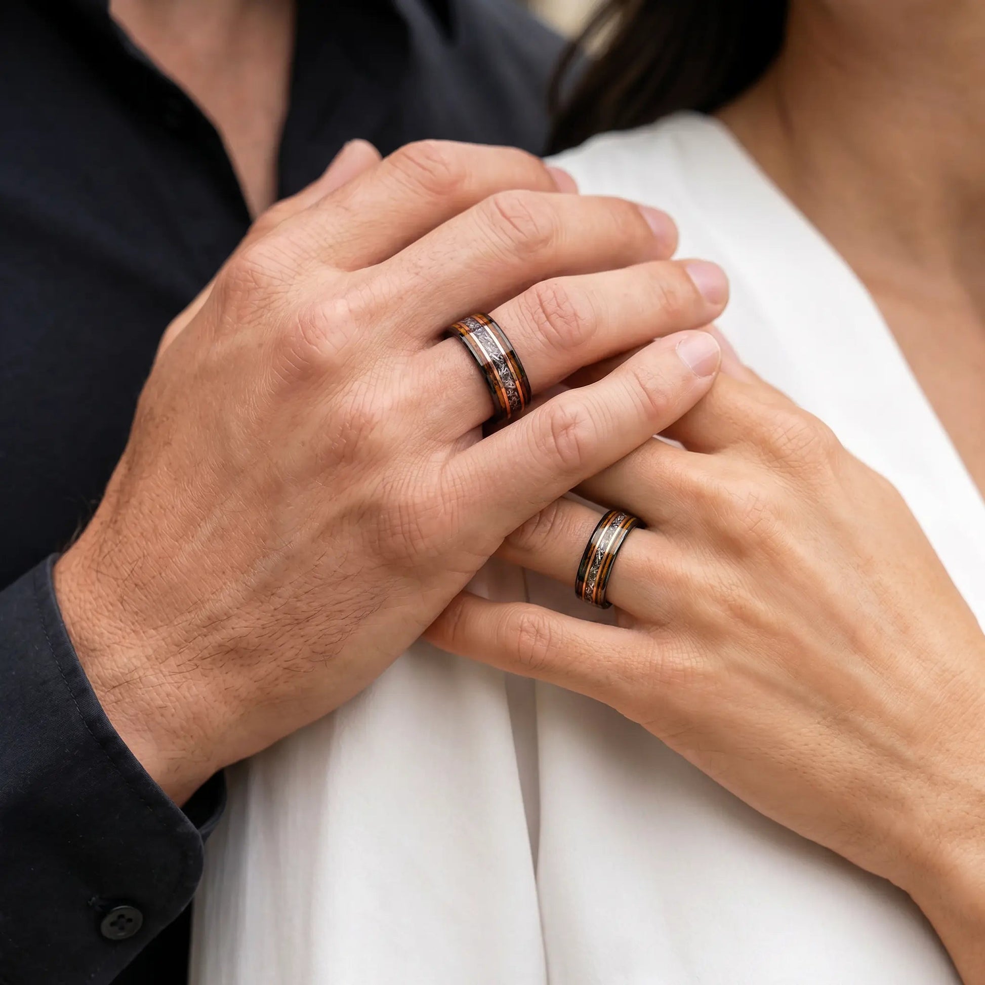 SORA no KURA set — Meteorite & Oak Rings Terra Michiki