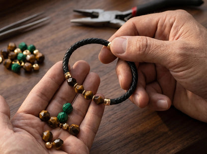TORA no ME — Tiger Eye Braided Bracelet Leonardo’s Leather