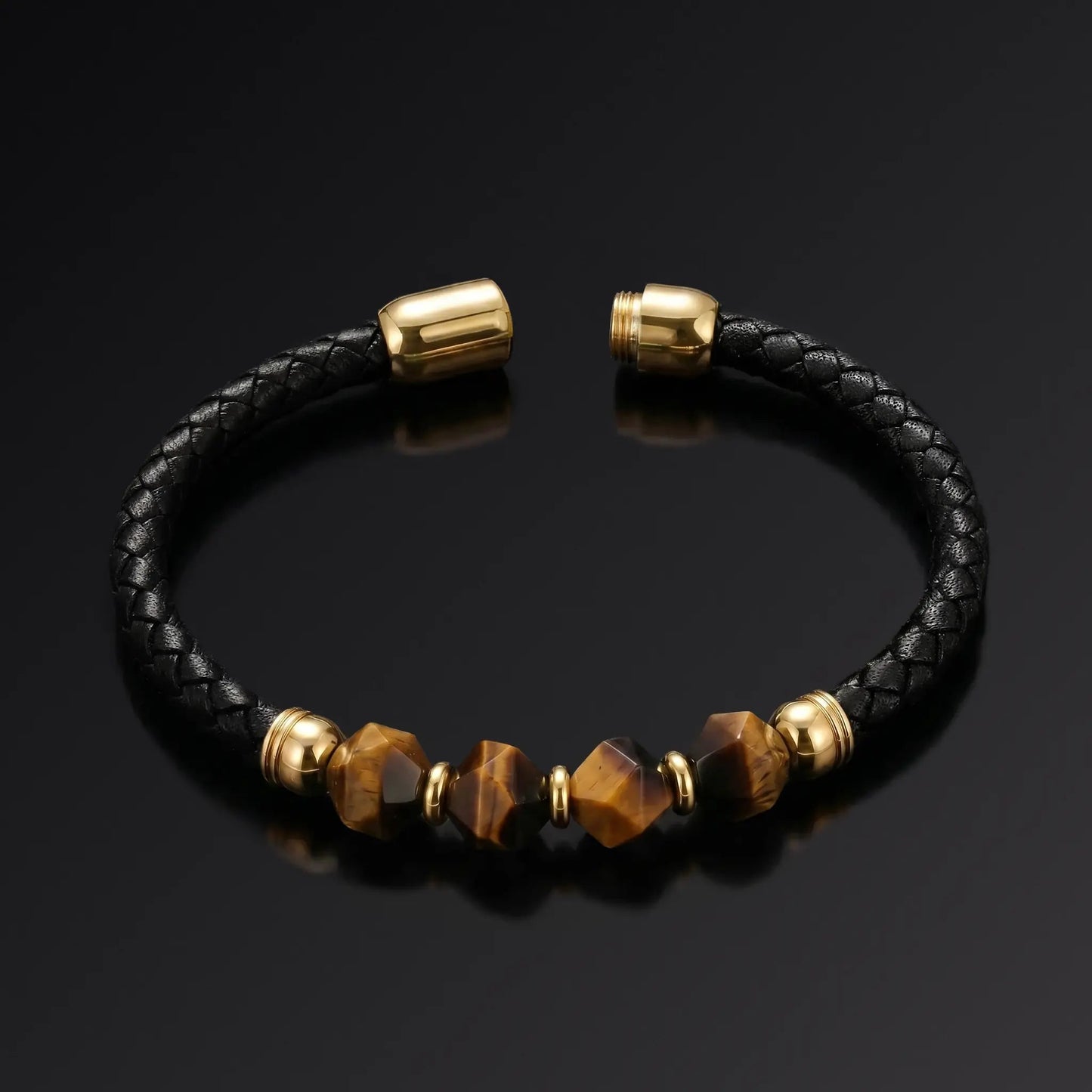 TORA no ME — Tiger Eye & Italian Leather Bracelet Leonardo’s Leather