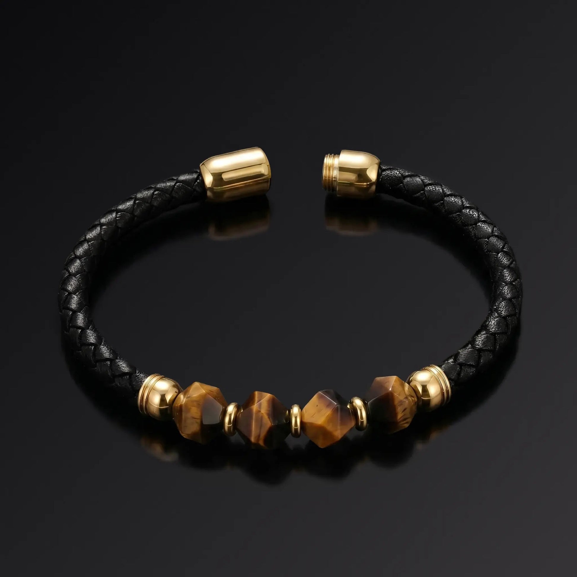 TORA no ME — Tiger Eye & Italian Leather Bracelet Leonardo’s Leather