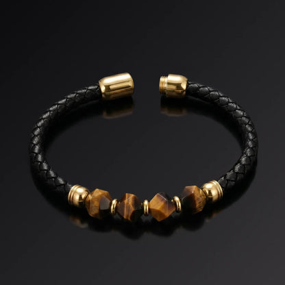 TORA no ME — Tiger Eye & Italian Leather Bracelet Leonardo’s Leather