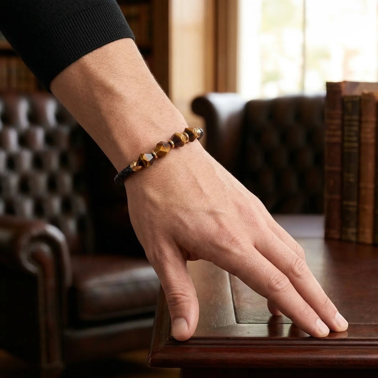 TORA no ME — Tiger Eye & Italian Leather Bracelet Leonardo’s Leather
