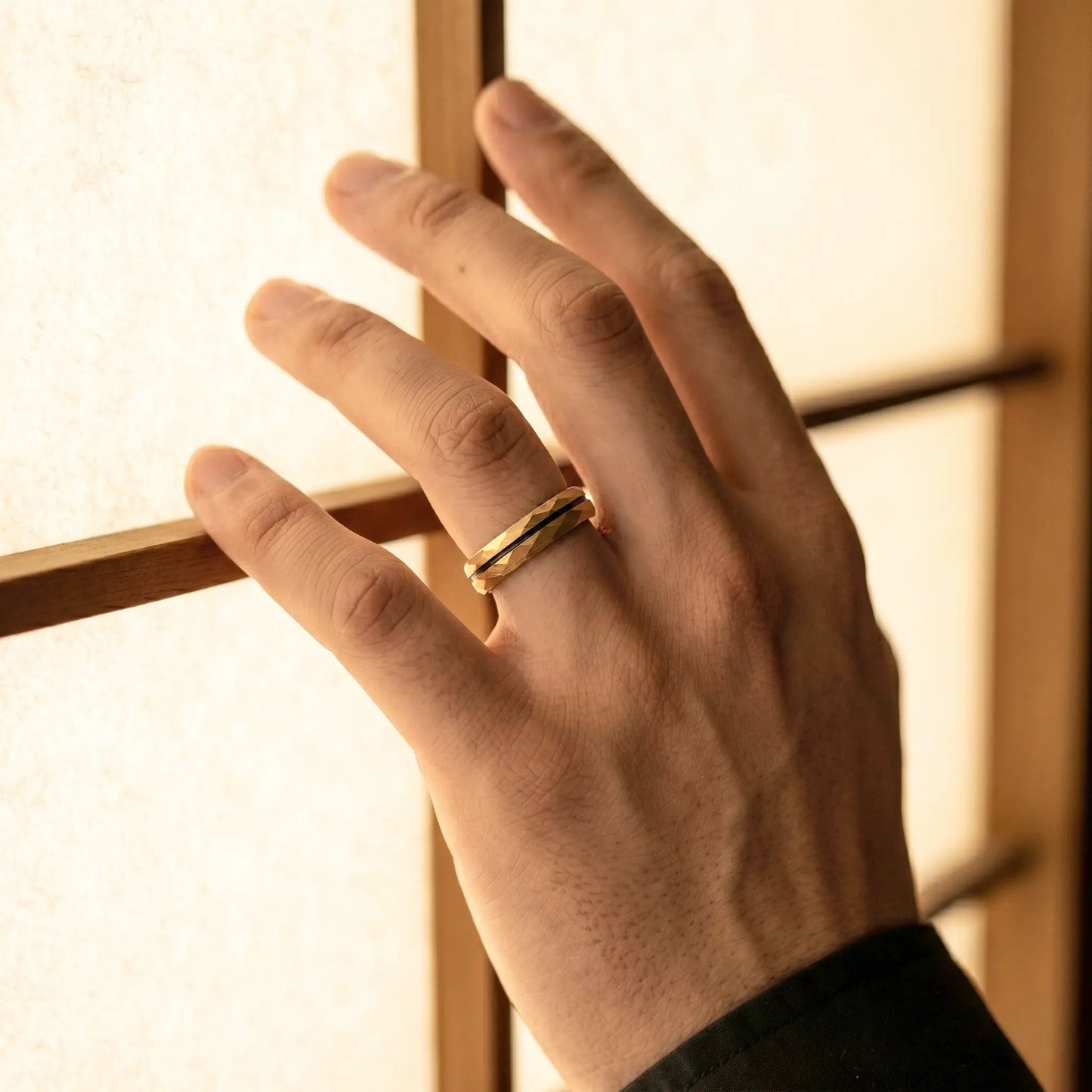 HIBIKI — Gold Faceted Ring Japanese Melody