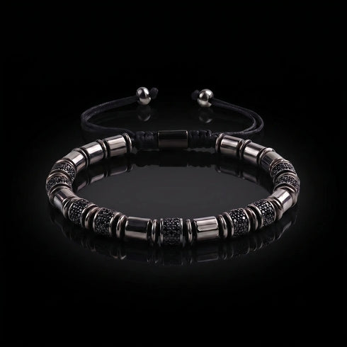 YORU — Black Obsidian Bracelet Leonardo’s Leather