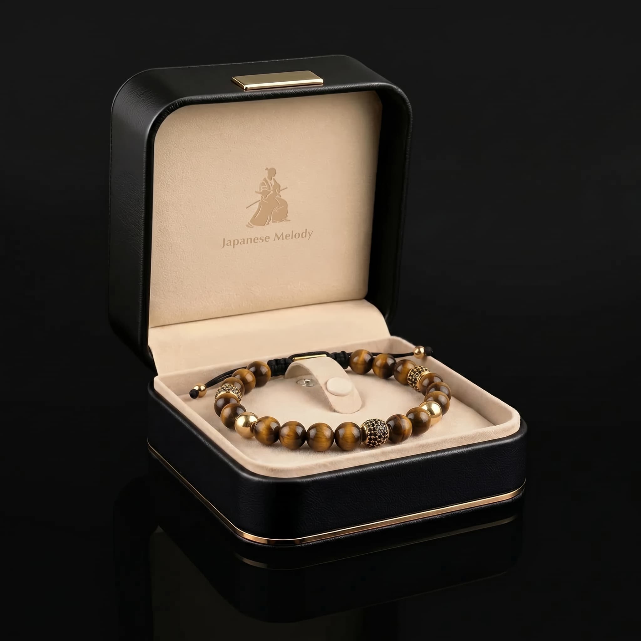 Unique Tiger Eye Beaded Japanese Bracelet - Japanese Melody