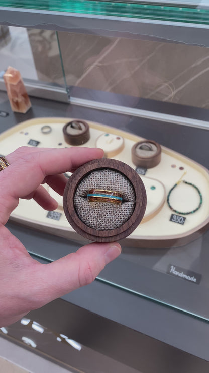 HOKU — Koa Wood & Opal Ring