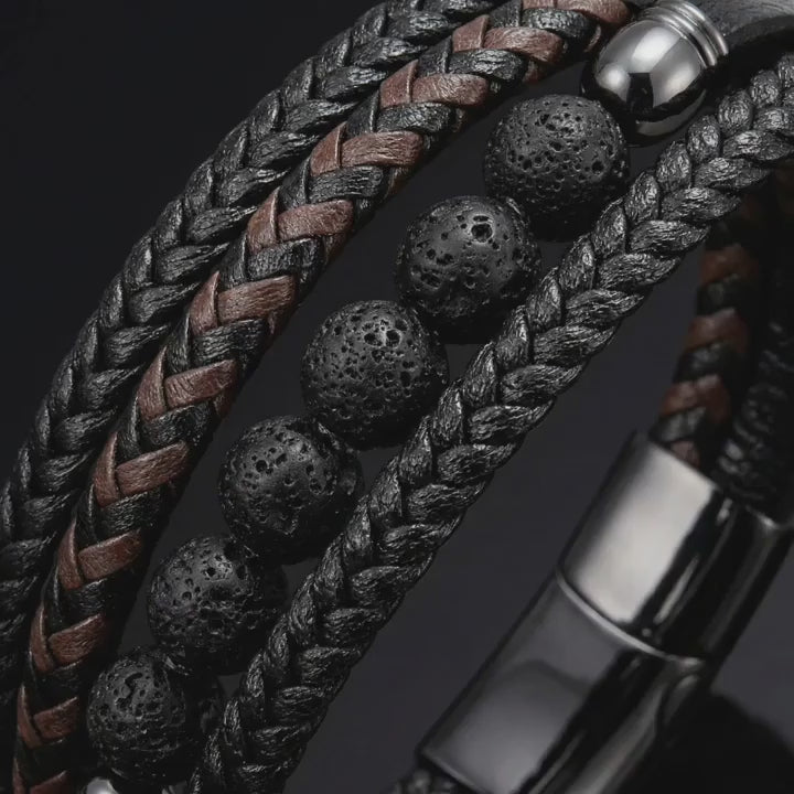MATOKLI Leather Bracelet付き！【日本限定盤】B.A.P The Delta Double Bracelet - Mocha/Rose Gold | Vincero | Vincero