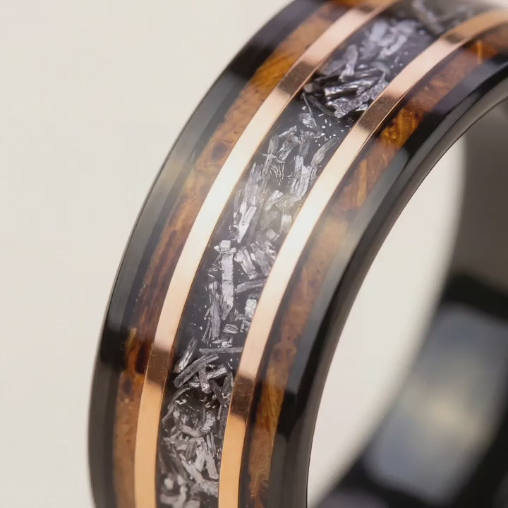 Unique Meteorite Wedding Band - SORA no KURA – Japanese Melody