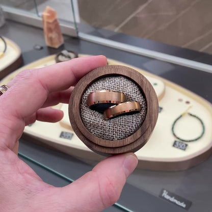 MOKUME set — Wenge Wood Couple Rings